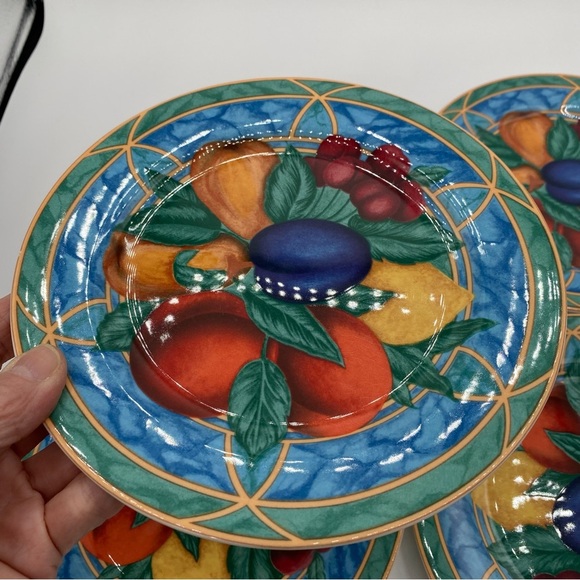 Casual Victoria & Beale Forbidden Fruit 7.5” Plates Fine Translucent Porcelain - Picture 6 of 10